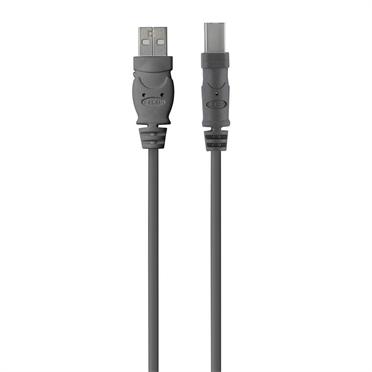 USB 2.0-kabel Belkin F3U154BT3M Printer 3 m Zwart Grijs