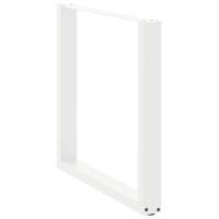 Eettafelpoten 2 st U-vormig 90x(72-73) cm staal wit - thumbnail