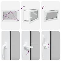 Kelderraam "RISOR" draaikiep- en draaikiephoek DIN rechts wit - thumbnail