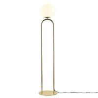 Staande lamp opaal glas &apos;Shapes&apos; e27 fitting opaal glas messing 135cm DFTP - thumbnail