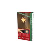 Konstsmide 2910-200 Kerstster Gloeilamp, LED Wit Geborduurd, Uitgestanst motief, Schakelaar - thumbnail