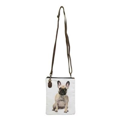 Canvas Crossbody Tas Franse Buldog (23 x 18 cm)