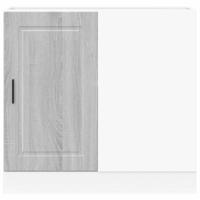 Keuken onderkast Porto bewerkt hout grijs sonoma eiken - thumbnail