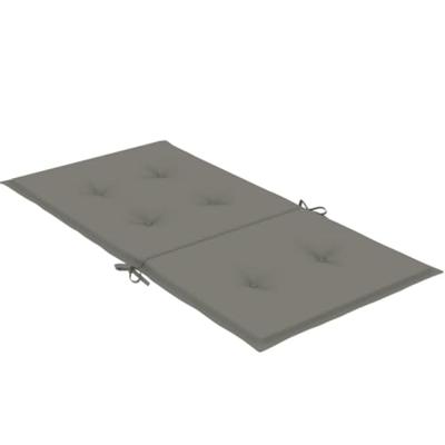 VidaXL Stoelkussens 4 st lage rug 100x50x4 cm stof donkergrijs - thumbnail