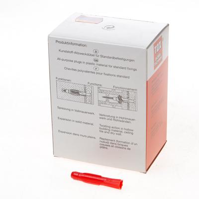 Tox hollewandplug rood t 8/51