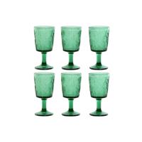 Set van bekers Home ESPRIT Groen Kristal 285 ml (6 Stuks) - thumbnail