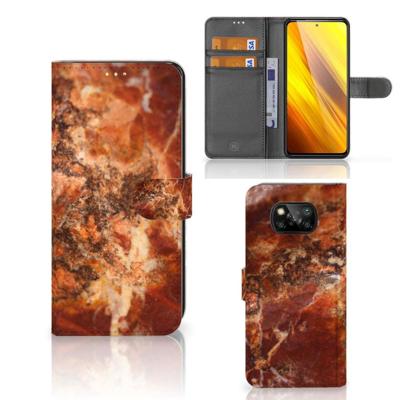 Xiaomi Poco X3 | Poco X3 Pro | Bookcase | Marmer Bruin