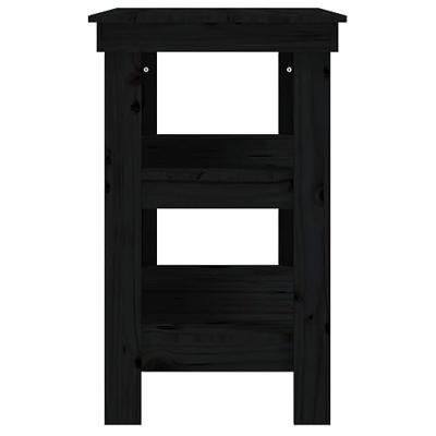 VidaXL Werkbank 78,5x50x80 cm massief grenenhout zwart VidaXL Werkbank 78,5x50x80 cm massief grenenhout zwart