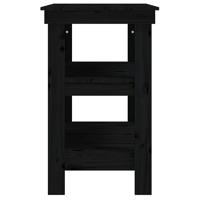 Werkbank 78,5x50x80 cm massief grenenhout zwart - thumbnail