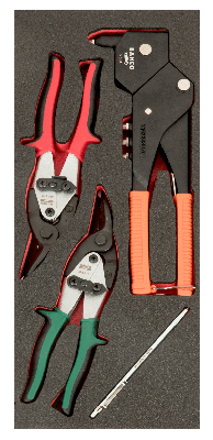 Bahco Foaminlay Fit&Go 1/3 met klinknageltangen & metaalscharen - 4-delig - retailverpakking - FF1E4004EH