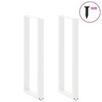 Bartafelpoten 2 st U-vormig 50x(100-101) cm staal wit - thumbnail