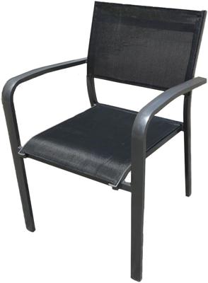 Juventus Stapelstoel alu met textileen Juventus Stapelstoel alu met textileen