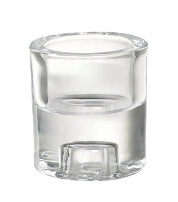 Bolsius glazen houder 2-in-1 rond transparant