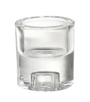 Bolsius glazen houder 2-in-1 rond transparant - thumbnail