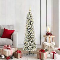 Kunstkerstboom met 150 LED Wit 150 cm PVC en Metaal en Plastic - thumbnail