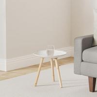 Bijzettafel Gift Decor Wit Bruin Hout 40 x 39 x 40 cm Spiralen - thumbnail