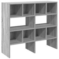 VidaXL Schoenenrekken 2 st stapelbaar 89,5x30x40 cm grijs sonoma eiken - thumbnail