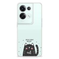 OPPO Reno8 Pro Telefoonhoesje met Naam Cat Good Day - thumbnail