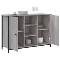 Dressoir 100x35x70 cm bewerkt hout grijs sonoma - thumbnail
