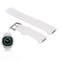Effen kleur polsband horloge band voor Galaxy Gear S2 R720 (wit) - thumbnail