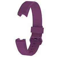 FitBit Alta HR siliconen bandje met gesp - Maat: Large - Donkerpaars - thumbnail