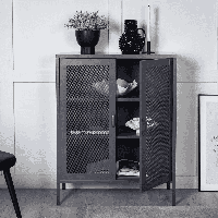 Nohr Opbergkast 'Carmilla' 101 x 80cm, kleur Grijs - thumbnail