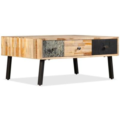 VidaXL Salontafel 90x65x40 cm massief gerecycled teakhout