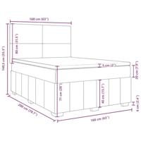 Boxspring met matras stof zwart 160x200 cm - thumbnail