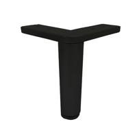 Stalen meubelpoot zwart rond ø 13 cm en hoogte 15 cm - thumbnail