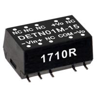 MEAN WELL DETN01M-15 DC/DC-convertermodule 34 mA 1 W Aantal uitgangen: 2 x Inhoud 1 stuk(s) - thumbnail