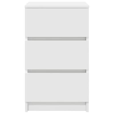 Nachtkastjes met 3 lades 2 st 39x35x65 cm wit