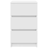 Nachtkastjes met 3 lades 2 st 39x35x65 cm wit - thumbnail