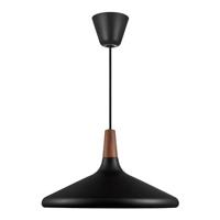 Hanglamp zwart hout &apos;Nori 39&apos; E27 fitting 390mm DFTP - thumbnail