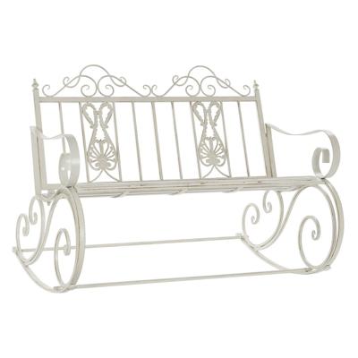 Schommelstoel DKD Home Decor Metaal Aluminium Wit (118 x 90 x 92 cm)