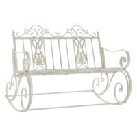 Schommelstoel DKD Home Decor Metaal Aluminium Wit (118 x 90 x 92 cm) - thumbnail