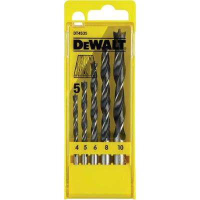 DeWALT DT4535 5-delige Houtspiraalborenset DeWALT DT4535 5-delige Houtspiraalborenset