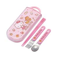 Hello Kitty Chopsticks & Spoon & Fork Set Sweety pink - thumbnail