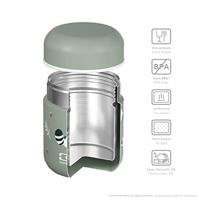 Kleine geïsoleerde lunchbox - MONBENTO - Luchtdichte lunchbox - Houdt eten tot 5 uur warm/vers - MB Capsule Raccoon - thumbnail