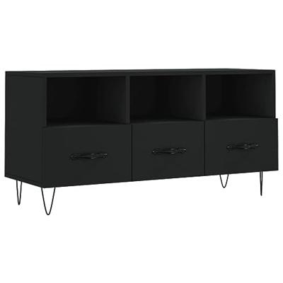 Tv-meubel 102x36x50 cm bewerkt hout zwart