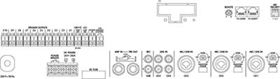 Monacor PA-6010Z PA-versterker 600 W 5-kanaals 10 zones