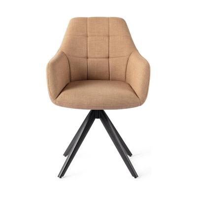Jesper Home Draaibare Eetkamerstoel 'Noto' Turn Black, kleur Toasted Toffee