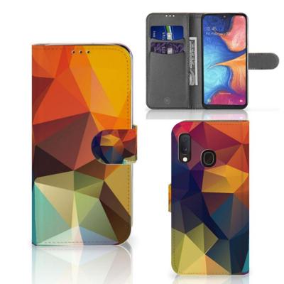 Samsung Galaxy A20e | Book Case | Polygon Color Samsung Galaxy A20e | Book Case | Polygon Color