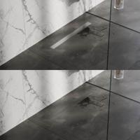 Tegelinlegrooster Brauer Chrome Edition Omkeerbaar tbv Douchegoot STD/W/PS 70x7 cm Inclusief Afstandhouders - thumbnail