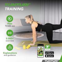 Tunturi NBR Yogamat met Draagtas | Fitness mat Extra dik & zacht | Anti slip | 180x60x1.5cm | Incl Trainingsapp | Legergroen - thumbnail