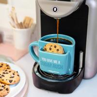 Mok met koekvakje - You Give Me A Sugar Rush (blauw) - thumbnail