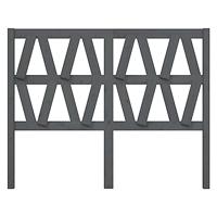 Hoofdbord 126x4x100 cm massief grenenhout grijs - thumbnail