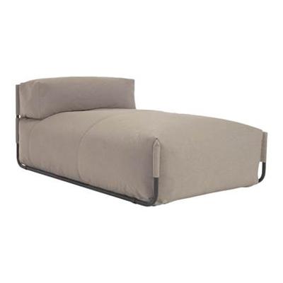 Kave Home Modulaire Outdoor Bank 'Square' Chaise Longue, kleur Groen