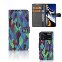 Xiaomi Poco X4 Pro 5G | Book Case | Abstract Green Blue - thumbnail