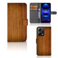 Xiaomi Poco X5 Pro | Note 12 Pro 5G | Book Style Case | Donker Hout - thumbnail