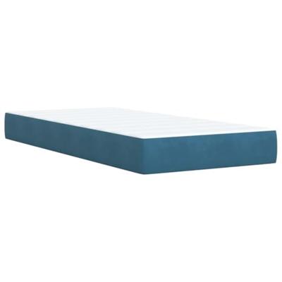 Boxspring met matras fluweel donkerblauw 90x190 cm